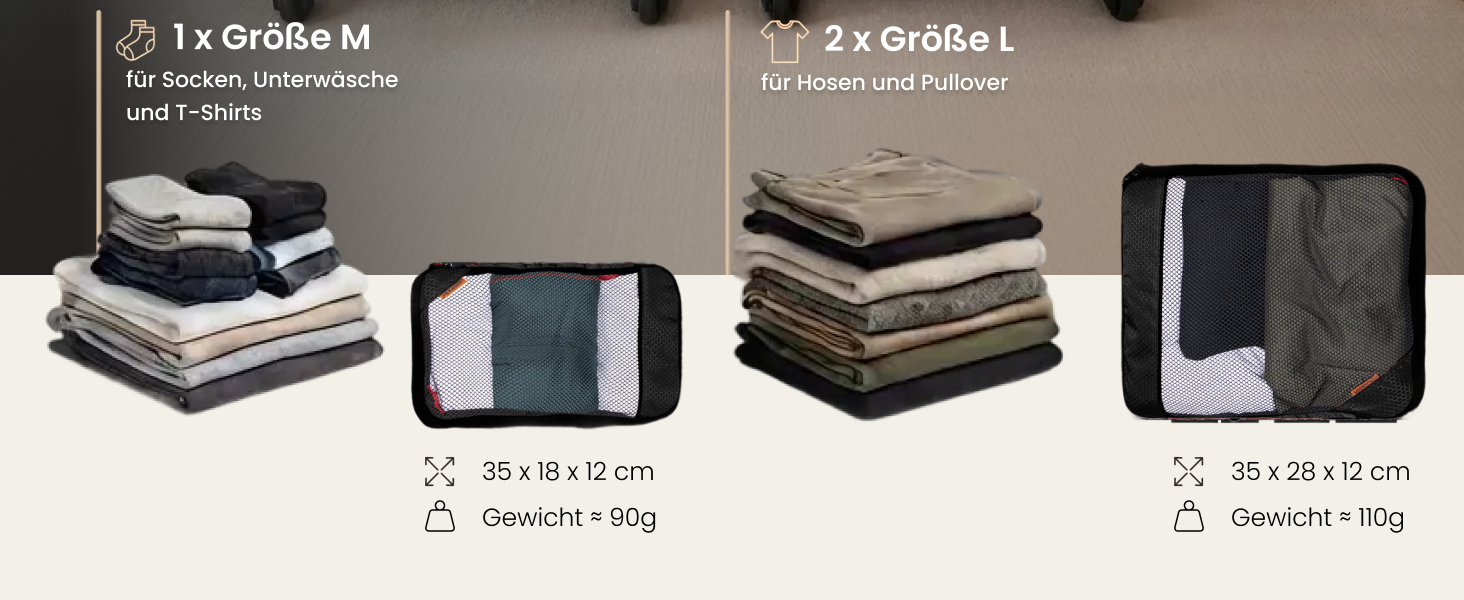 Набір компресійних органайзерів для одягу в дорогу (Packing Cubes), 4 шт, синій Mariner's Azure — аксесуари для валізи, рюкзака, кемпінгу та подорожей