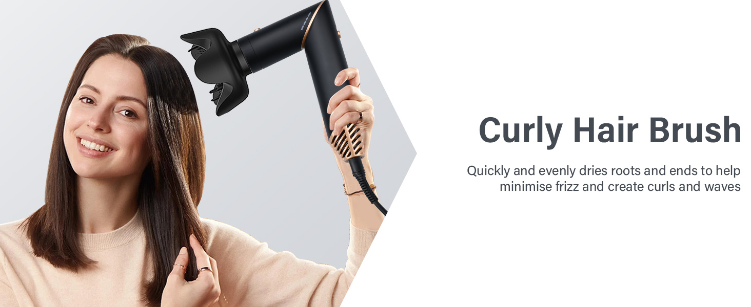 Фен GAOEEIN Air Styler 6 в 1 Magic Twist, 110 000 об/хв, швидке сушіння, для всіх типів волосся