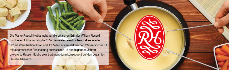 Гриль для раклет Russell Hobbs 8 персон з 8 сковородами та дерев'яним шпателем, 2 грильні поверхні: з натурального каменю з канавкою для соку та антипригарне поворотне рельєфне/тепаньякі покриття, гриль для піци, 26280-56 (Фондю)