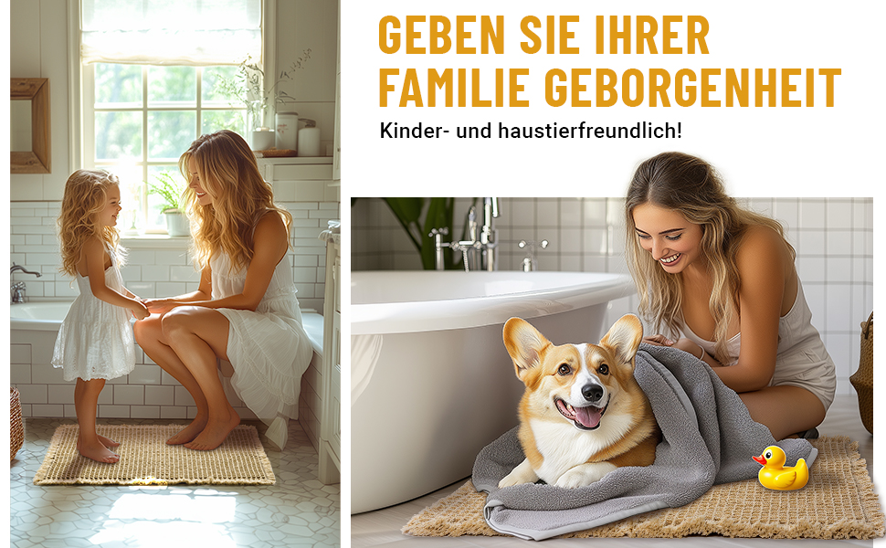 Набір килимків для ванної кімнати, антиковзні килимки, килимок для ванної, набір 2 шт, бохо килимок для ванної, пральний душ-килимок для вітальні, спальні, ванної кімнати, декор для ванної, 51 x 60 см + 41 x 61 см, коричневий та білий (коричневий)