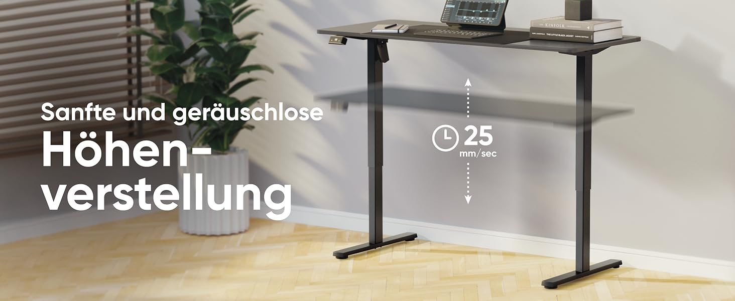 Електричний регульований стіл-рама ONKRON Wdt221e-b, чорний, для стільниць 120-170 см, до 70 кг