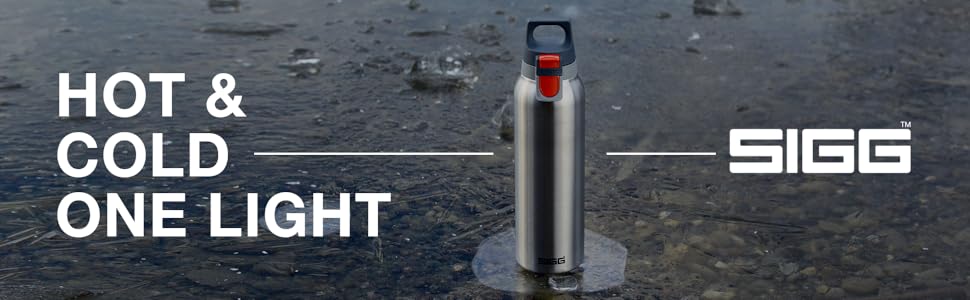 Термальна пляшка для пиття Sigg Hot & Cold ONE Light(0,55 л), що не містить шкідливих речовин і ізольована пляшка для пиття для походів, одноручна відкрита Термальна пляшка з нержавіючої сталі 18/8 (червоного кольору)