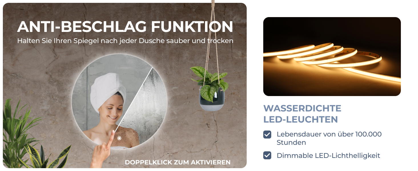 Дзеркало для ванної кімнати BR Bringer LED Round 80см з підсвічуванням, антизапарюванням, димуванням, 3 кольори світла, сенсорне управління та функція пам'яті (BRRS201)