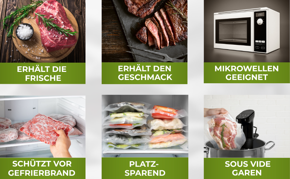 Вакууматор для продуктів BACHWERKE з шириною шва 32 см, вакуумний пакувальник з набором пакетів та запасним різаком