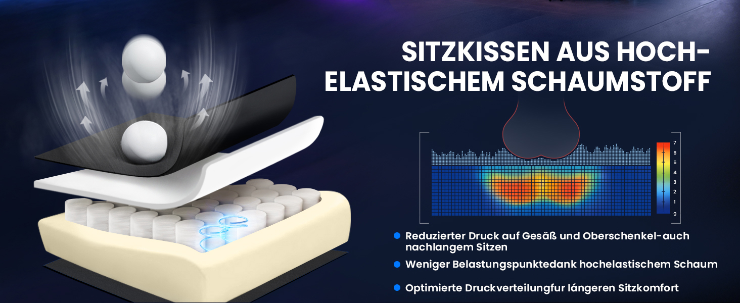 Ігровий крісло-шкік Gamer Sessel - ергономічне ігрове крісло з підтримкою попереку, регульоване по висоті, м'яке, до 150 кг, велике