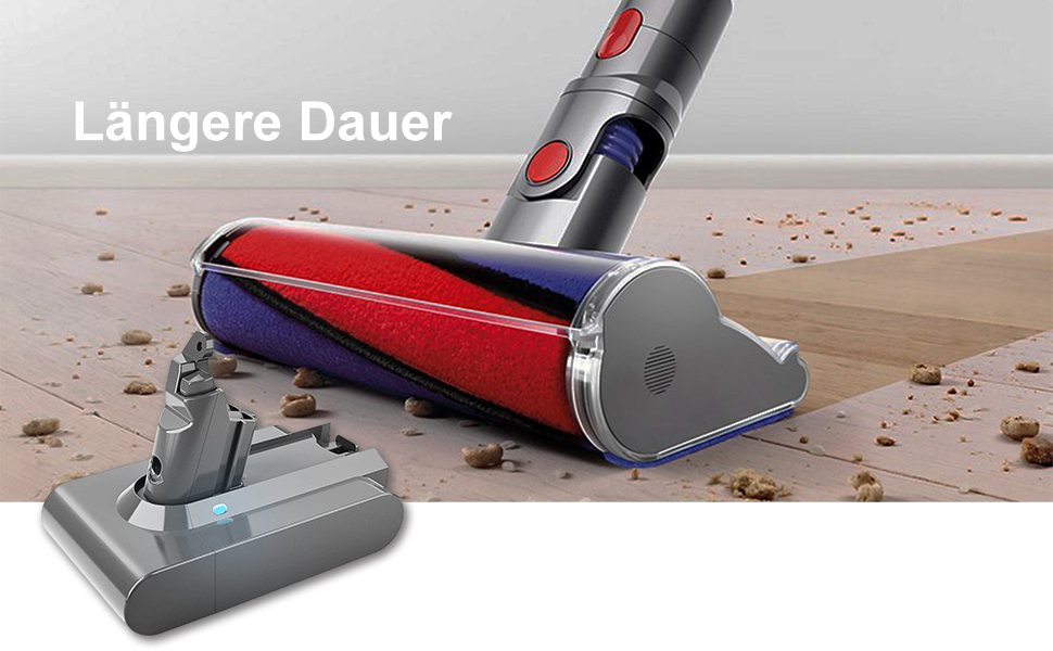 Змінна батарея DTK для ручного пилососа Dyson V6 SV03-SV09 DC58-DC74 21,6 В 4000 мАг