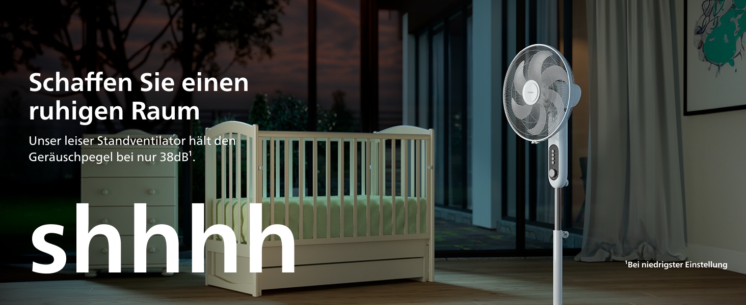 Вентилятор підлоговий Philips Serie 5000, 105 см, пульт, таймер, 3 швидкості, 40 Вт, білий