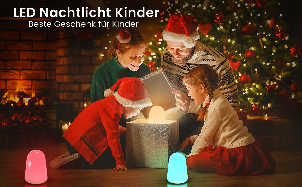 Шини Touch Dimmable LED нічник, 256 RGB, USB, таймер, бездротовий для дитячої кімнати