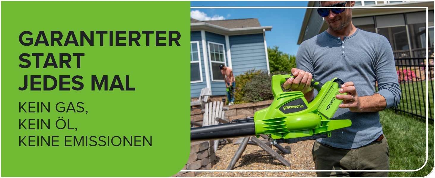 Акумуляторний листозбірник/лістовий повітродув Greenworks 40V GD40BVK2X з безщітковим двигуном, 370 км/год, 14.17 м³/хв, 45л мішок для збору листя, 3 роки гарантії, 5Ah акумулятор та універсальне зарядне пристрій + бонусний акумулятор 4Ah