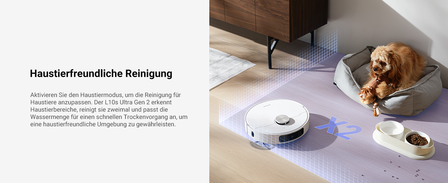 Робот-пилосос Dreame L10s Ultra Gen 2 з функцією миття, технологія RoboSwing™ та потужністю 10 000 Pa Vormax™, режим для тварин, автоматична станція, потужне прибирання килимів