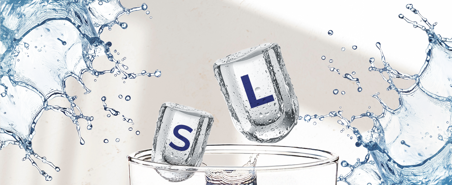 Льодогенератор KLAMER компактний з лопаткою, 2 розміри льоду, 10 кубиків за 7 хв, 15 кг/добу, тихий, з таймером, чорний 2.1л