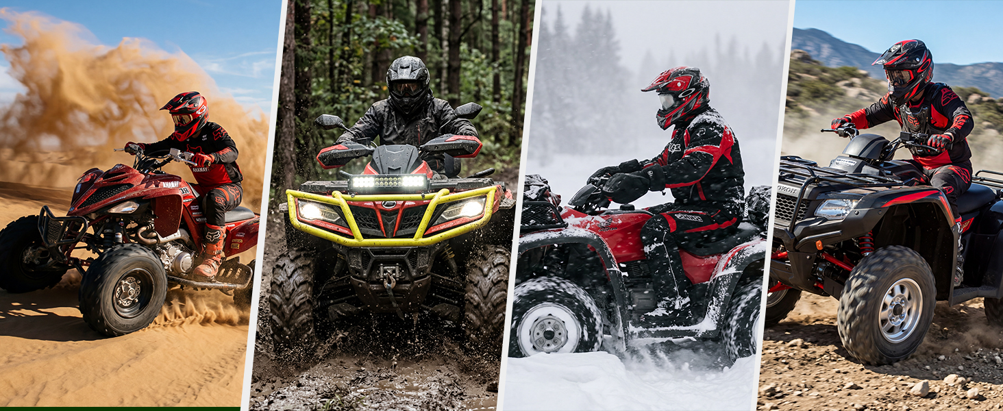 Водонепроникний чохол для квадроцикла NEVERLAND Quad ATV XXXL (256 x 110 x 120 см), чорно-сріблястий