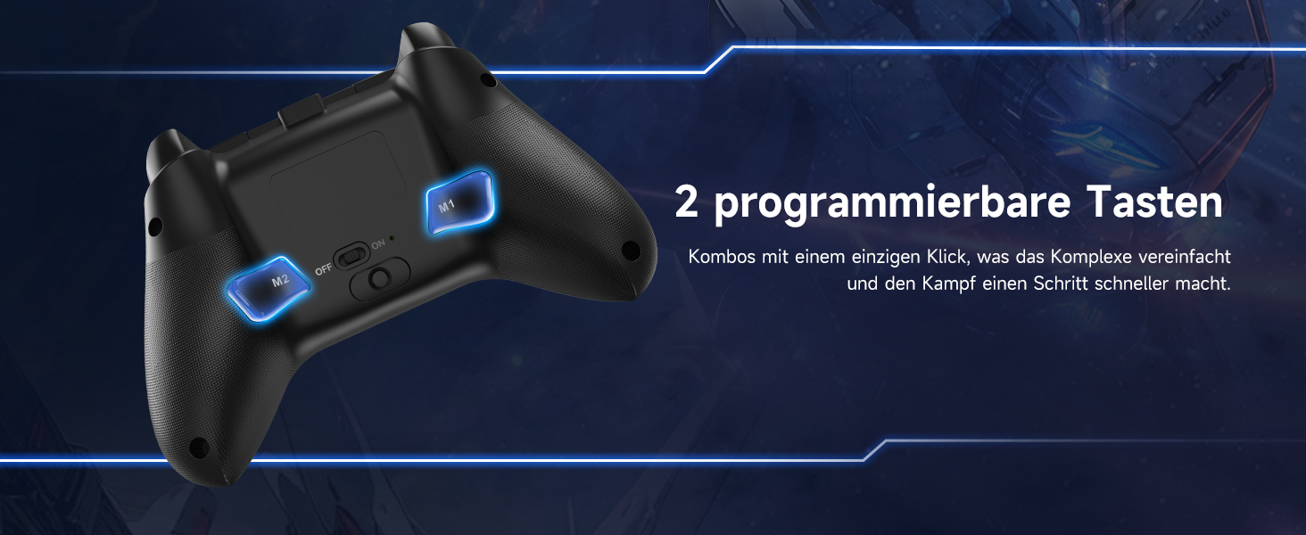 Бездротовий геймпад EasySMX X15 з підсвічуванням RGB, Hall-аналоговий джойстик та тригери, Bluetooth для PC/Switch/Android