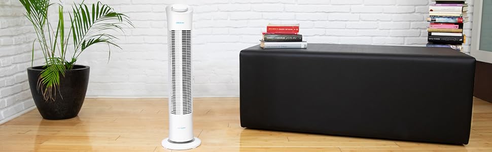 Вентилятор Cecotec EnergySilence 790 Skyline 50W, 76 см, механічний, з таймером, білий