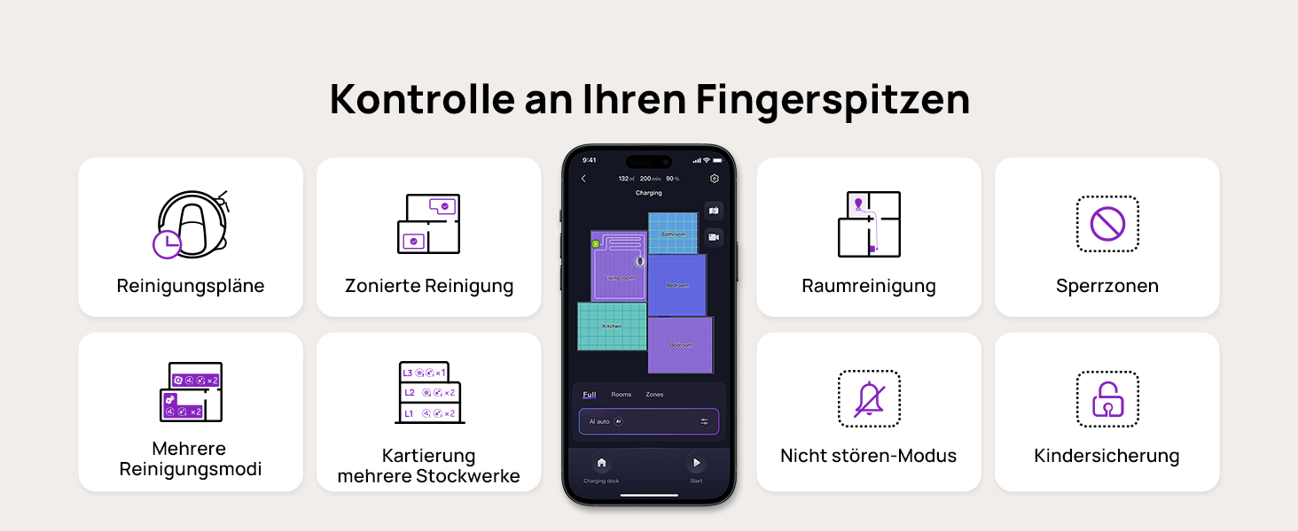 Робот-пилосос 3i G10+ з функцією миття підлоги, автоматичним компакттором сміття, потужністю всмоктування 18000 Па, вбудованою бічною щіткою та миючим мопом, інтелектуальною навігацією та уникненням перешкод за допомогою ШІ
