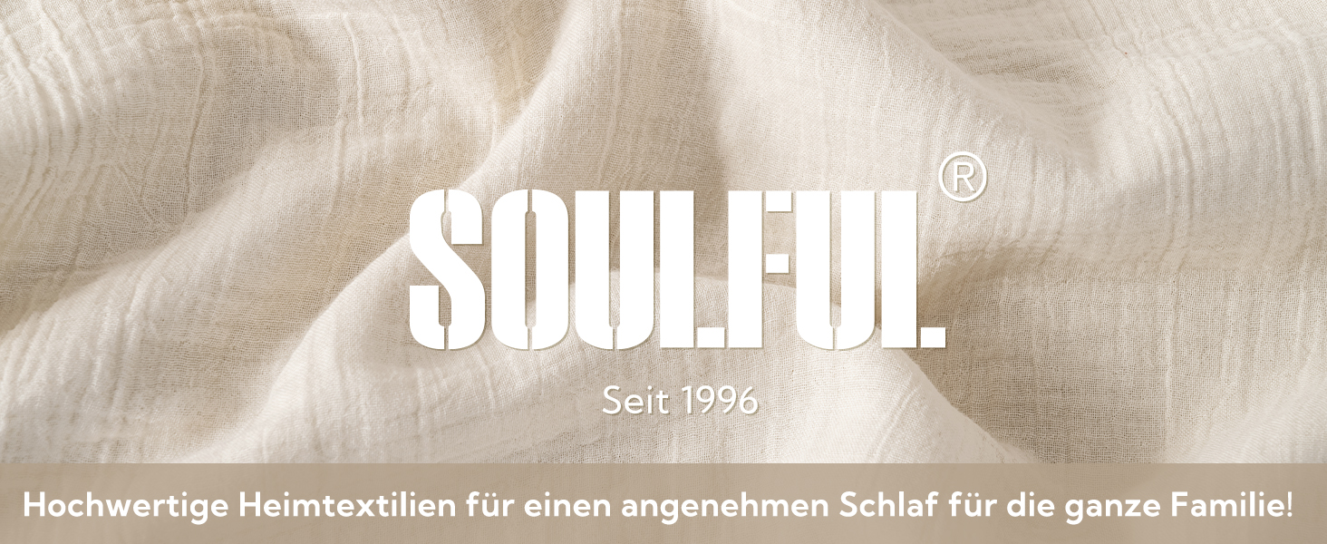 Муслінова постільна білизна SOULFUL 200x200 см, комплект 2 шт. (простирадло 135x200 см, наволочка 80x80 см), бавовна, ÖKO-TEX, застібка на блискавку, світло-бежевий