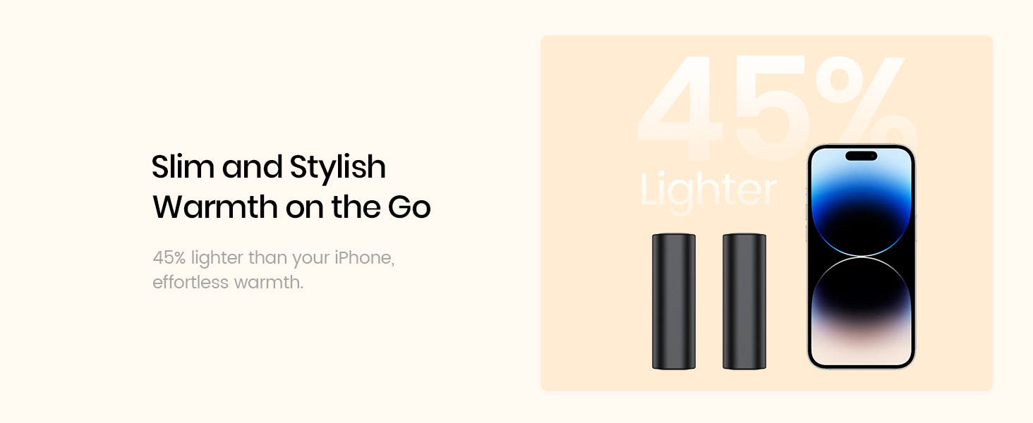 Електричний грілка для рук Warmco 2 шт., 10000mAh, USB Powerbank, 3 рівні нагріву, для чоловіків та жінок, Outdoor, Гольф, кемпінг, чорний