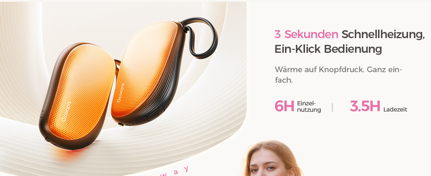 Електричні грілки для рук OCOOPA 2 шт. з дизайном гребінця, багаторазові, 4000mAh, 1.5 см, підходять у рукавички та сумки, подарунок на Новий рік, для жінок, зимові аксесуари, Ocoopa x UT5 Wiesengeflüster (Кількісний випуск)