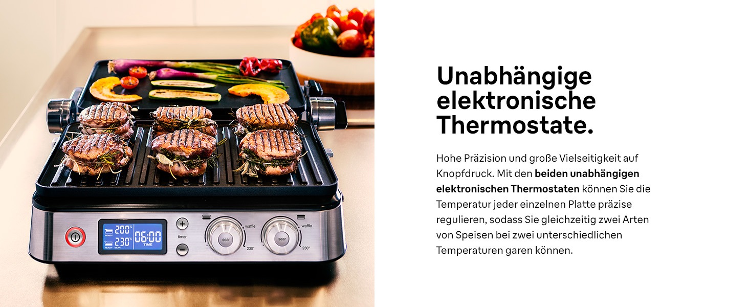Контактний гриль Braun MultiGrill 9 Pro CG 9167 з 6 наборами пластин (гриль, плоскі, вафельні) та датчиком температури