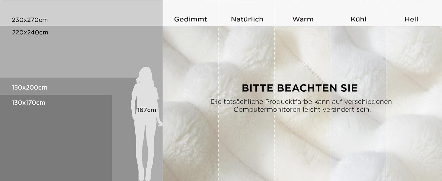 BEDSURE Плед великий 220x240 см - теплий, м'який, для дивана та декору інтер'єру, вовняний, флісовий, білий