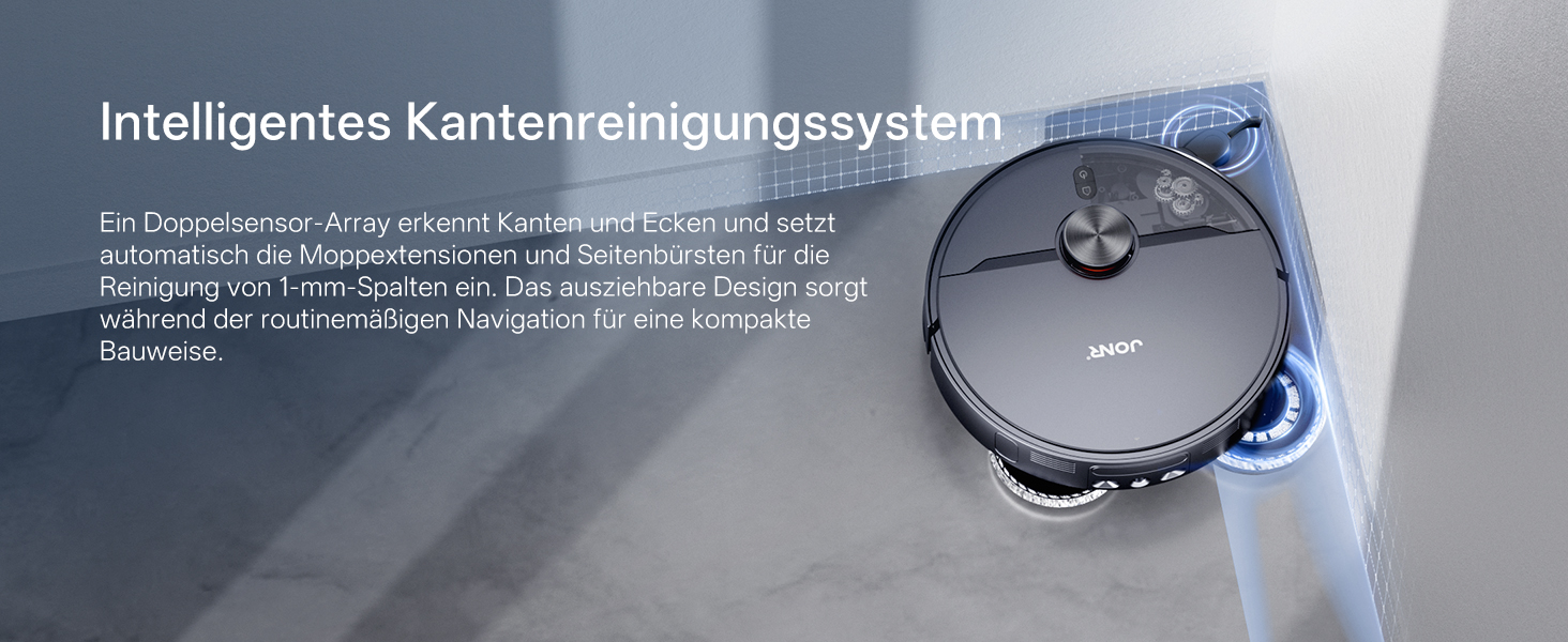 Робот-пилосос JONR X1 Max з функцією миття, 20000 Па, перешкоди 30 мм, миття гарячою водою 75°C, швидке сушіння гарячим повітрям 45°C, уникнення перешкод за допомогою ШІ та 360° навігація