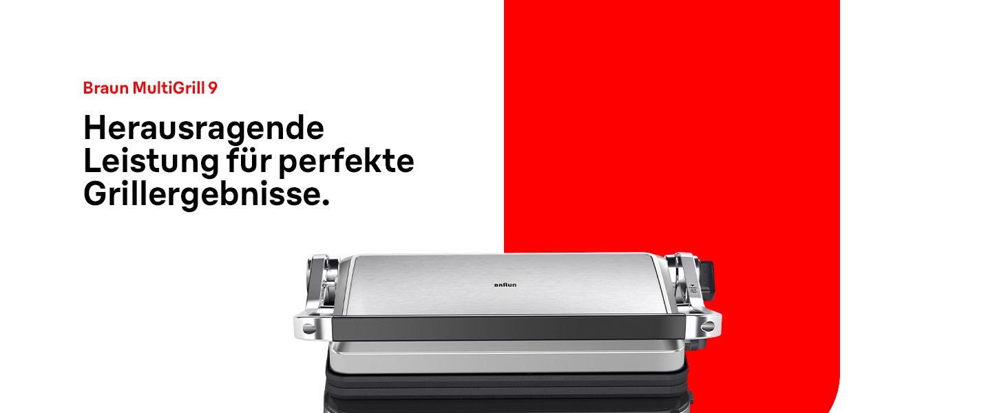 Контактний гриль Braun MultiGrill 9 Pro CG 9167 з 6 наборами пластин (гриль, плоскі, вафельні) та датчиком температури