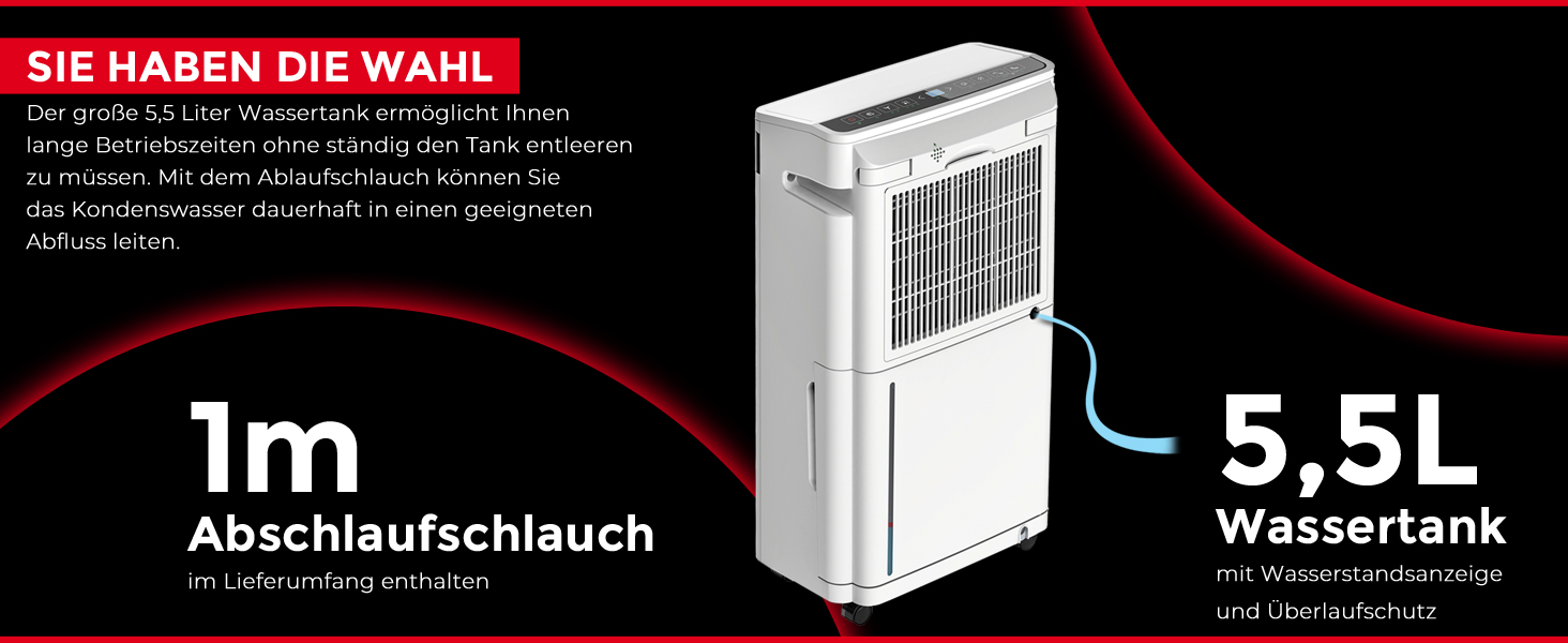 Електричний осушувач повітря AEF2000 - 20 л/день, до 30 м², тихий, з автовимкненням, гігростатом та сенсорним дисплеєм. Ідеально для спальні та ванної кімнати. З керуванням через додаток.