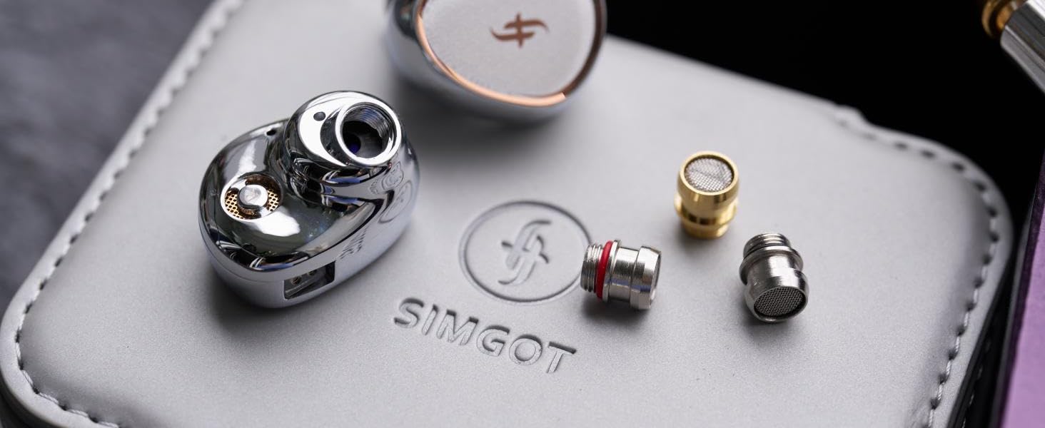 Динамічний вушний монітор LINSOUL SIMGOT EA1000 Fermat 10 мм, HiFi IEM, посріблений кабель OFC