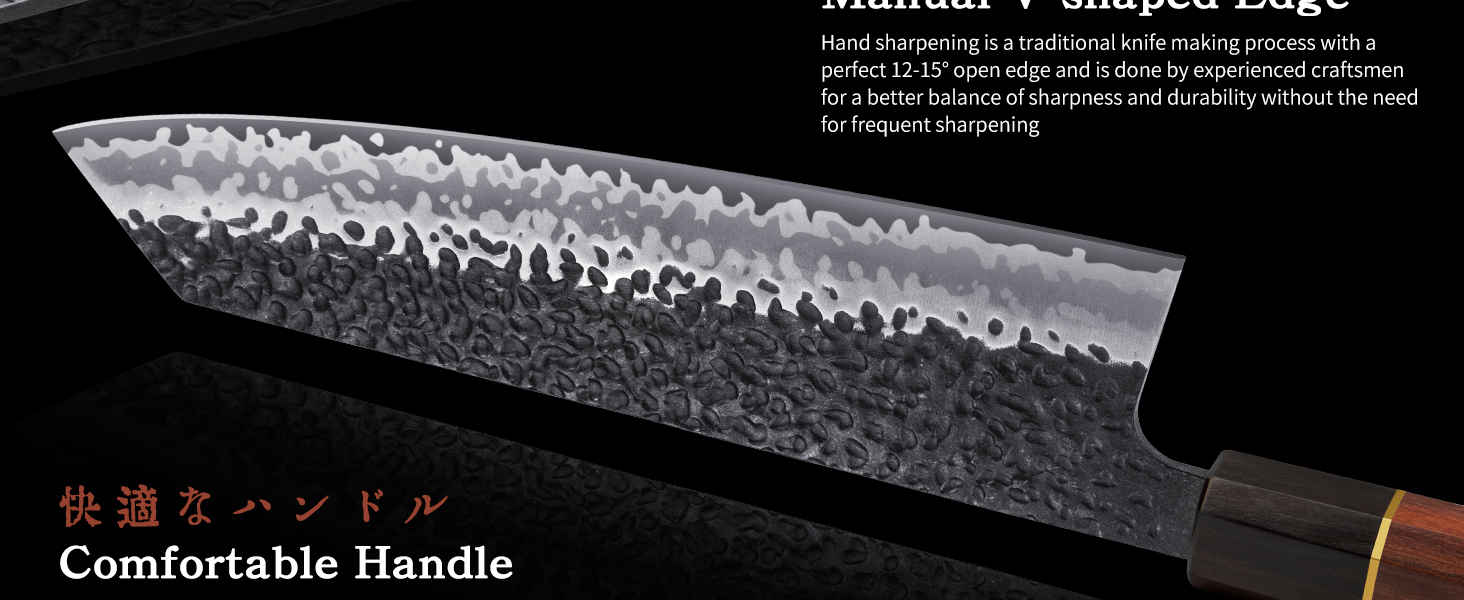 Японський ніж Santoku HOSHANHO 18 см з високоякісної сталі, кухонний ніж для професіоналів та дому, зручна ручка, подарункова коробка