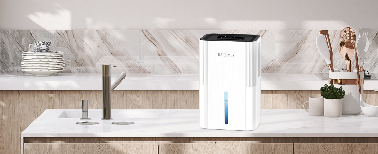 Електричний осушувач повітря 2800 мл з функцією відтавання та таймером, тихий осушувач для дому, підходить для підвалу, ванної кімнати, з 7-кольоровим LED-підсвічуванням та нічним режимом