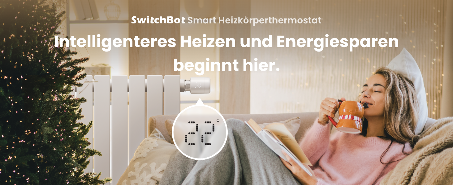 SwitchBot Розумний термостат на радіатор Bluetooth з керуванням через додаток та таймером, енергозбереження, сумісний з Alexa, Apple HomeKit та Home Assistant (потрібен Hub)