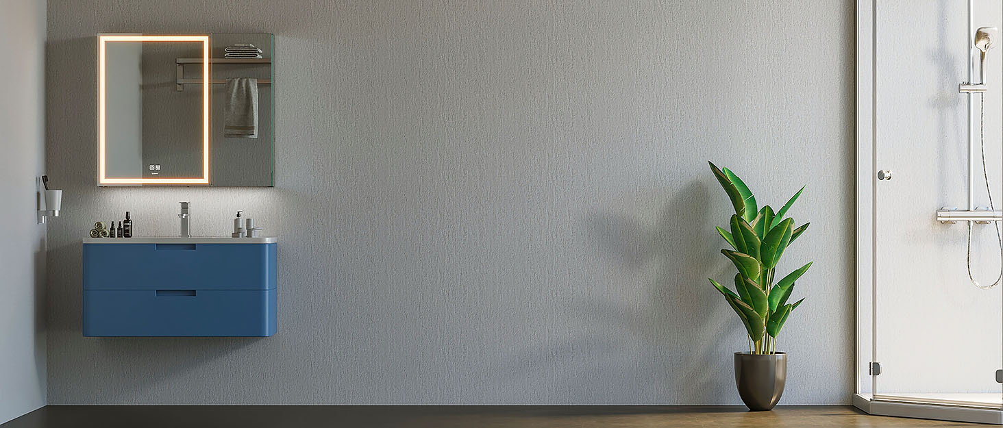 Дзеркало для ванної кімнати LED з підсвічуванням, комодне дзеркало для макіяжу, настінне, 6500K, антитуманне, IP44, 90 x 60 см