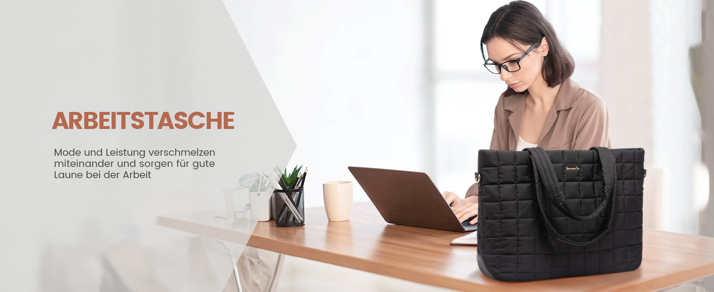 Сумка для ноутбука LOVEVOOK 15.6 дюймів для жінок: робоча, шкільна, для офісу, чорна