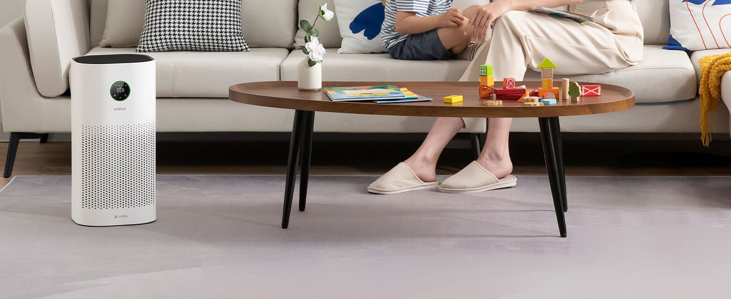 Повітряний фільтр з підтримкою Matter, сумісний з Apple Home, Alexa, Google Home, Home Assistant, HEPA фільтр H13, миючий попередній фільтр, функція ароматерапії, еко-режим для 62м² та 83м²