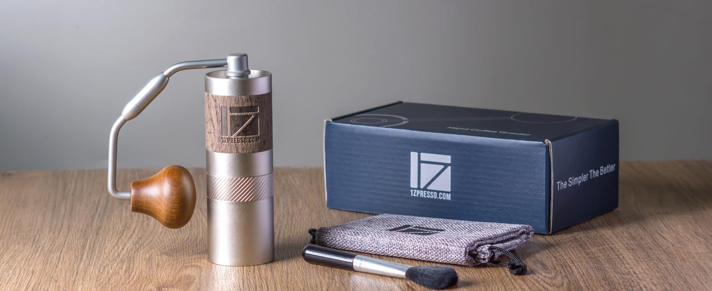 Кавомолка ручна 1Zpresso Q Heptagonal, компактна, для подорожей, з нержавіючою сталлю