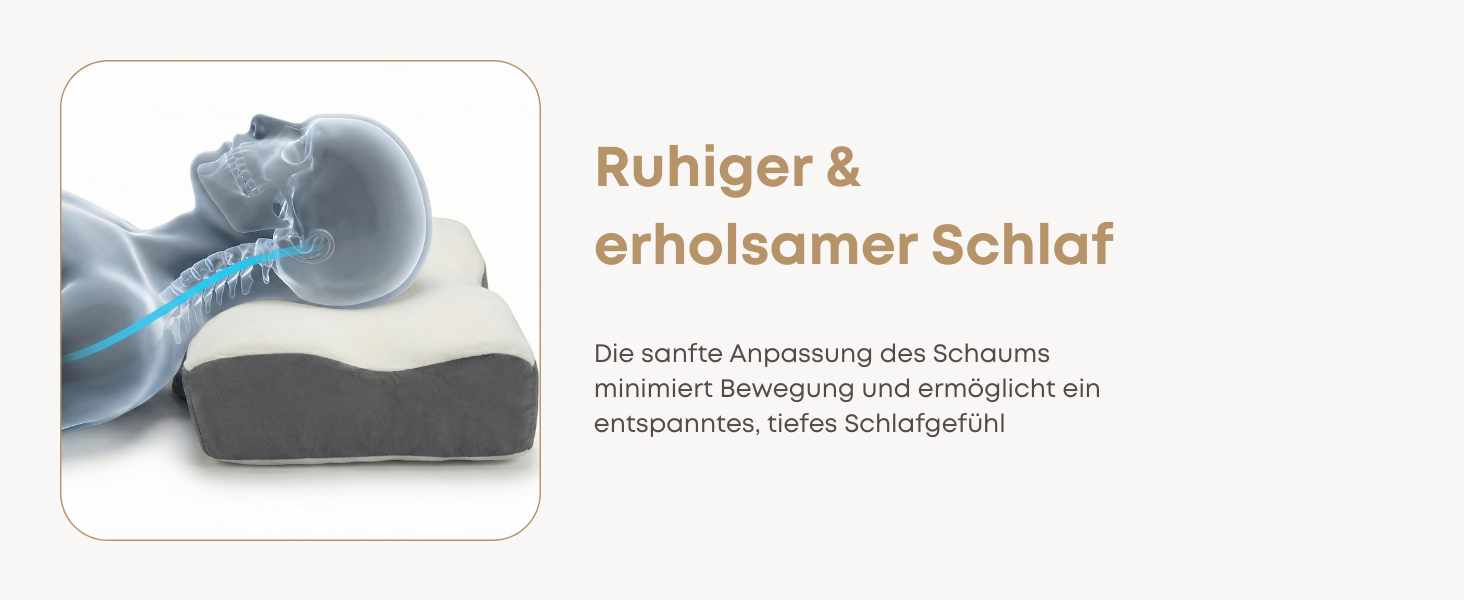 Ортопедична подушка для шиї Sei Design з Memory Foam - для спини та боку, Oeko-Tex®, Lyocell, охолоджуючий чохол