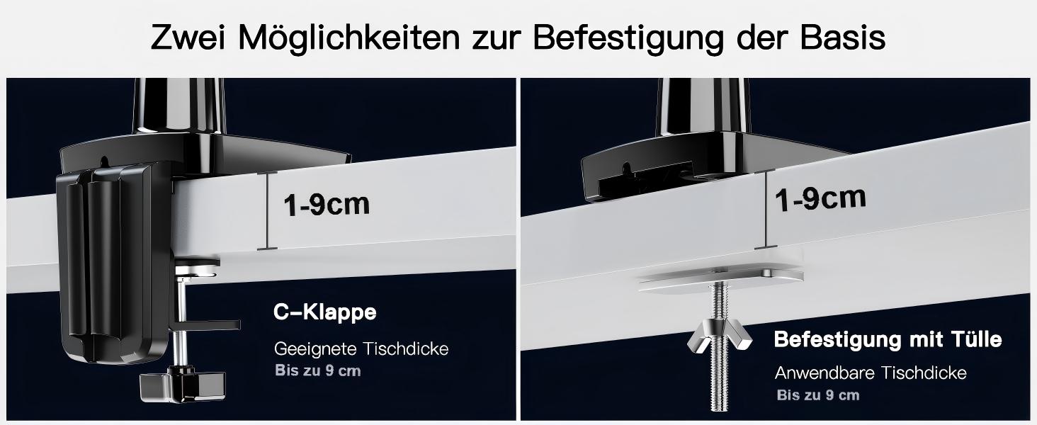 Кріплення для монітора HUANUO, 13-40 дюймів, регульований, USB, VESA 75/100 мм