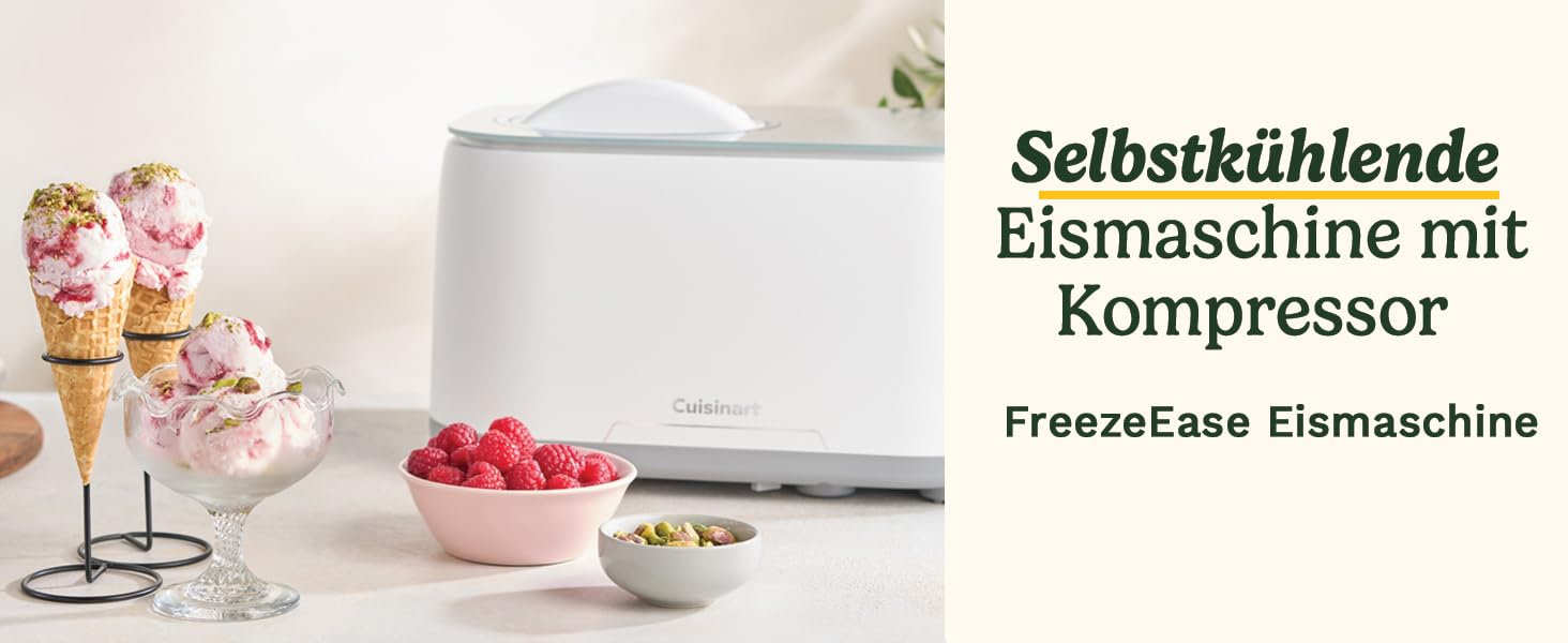 Морожениця Cuisinart FreezeEase з автоматичним охолодженням: сорбет, йогурт, морозиво - готово за 40 хвилин! Без попереднього заморожування