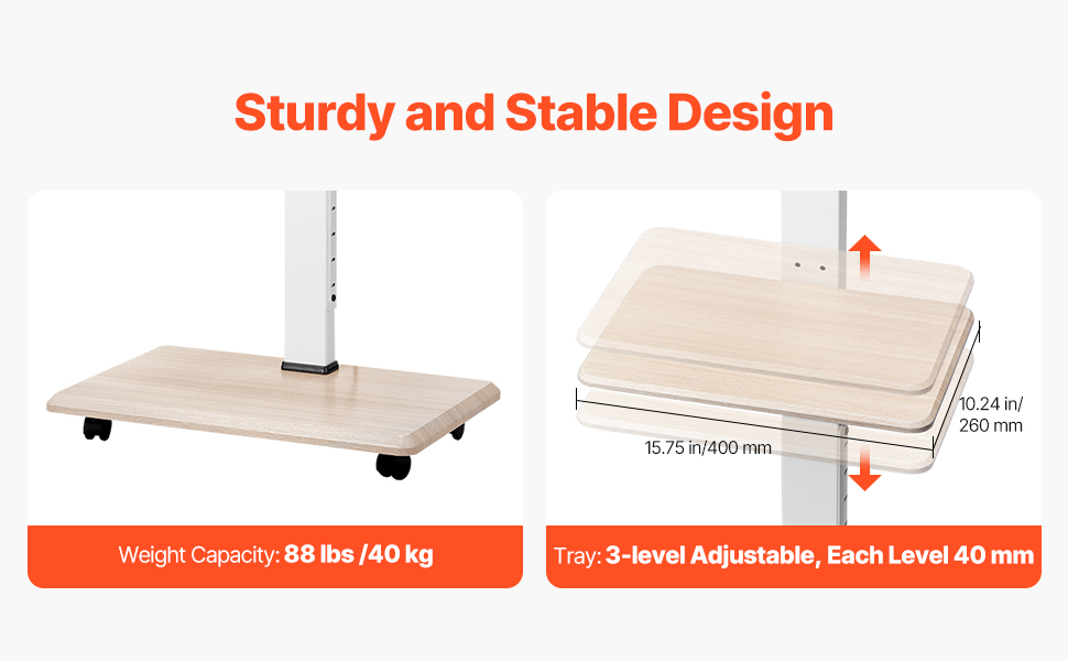 Підставка для телевізора VEVOR, поворотна, для телевізорів 81-178 см, до 40 кг, з полицею, для спальні/вітальні