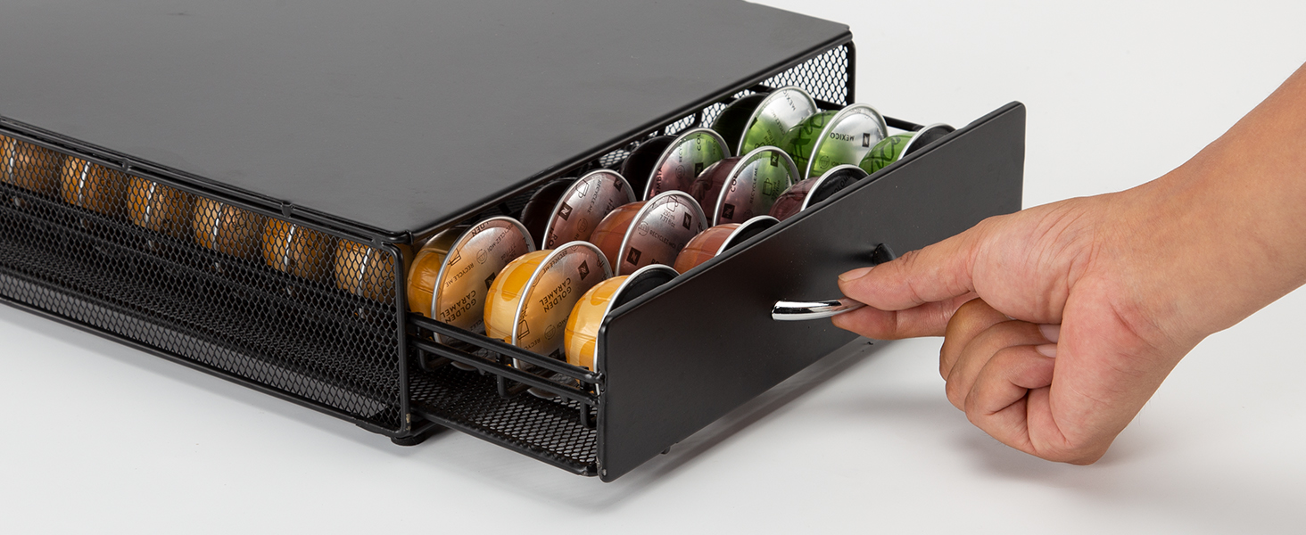 Тримач для капсул кави сумісний з Tchibo Cafissimo, Nespresso Vertuo, K-fee, ALDI Expressi, Lavazza Kapseln. Універсальний органайзер для 40 капсул