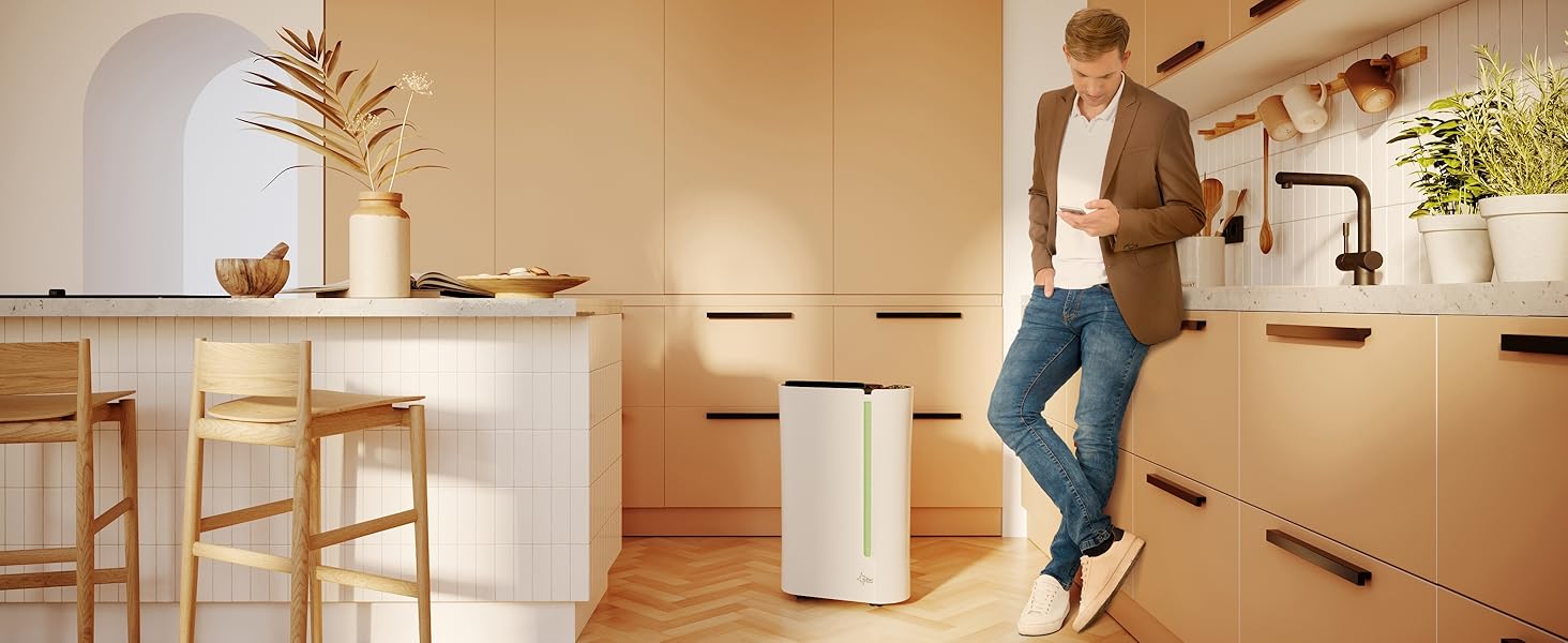 SUNTEC DryFix 20 PRO: Електричний осушувач повітря 20 л/день, 63 м², 3-в-1 (осушувач, очищувач, сушарка)