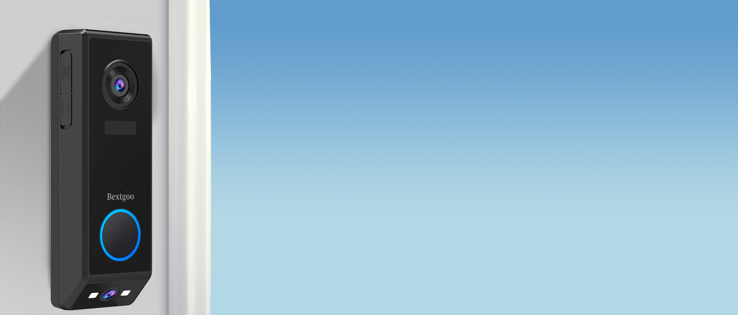 Відеодзвінок Bextgoo з подвійною камерою 2K HD, бездротовий, 10000mAh, IP67, з датчиком руху та нічним баченням