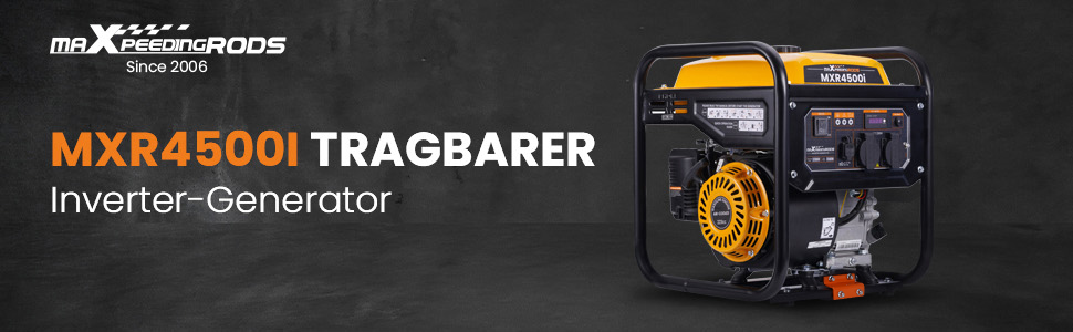 Інверторний бензиновий генератор maXpeedingrods MXR4500I 3500Вт, 4-тактний, 223сс, портативний, чорний