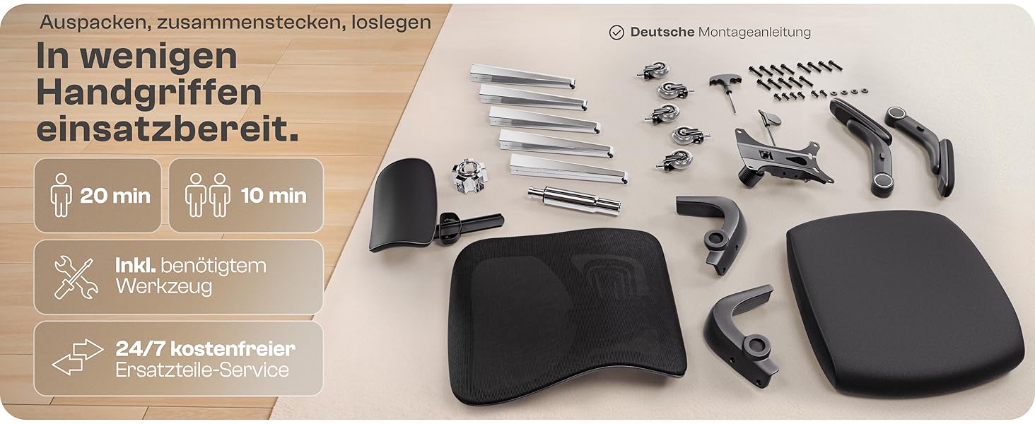 Ергономічне крісло Galahad (Чорний) - офісне, для ігор, регульоване, до 150 кг