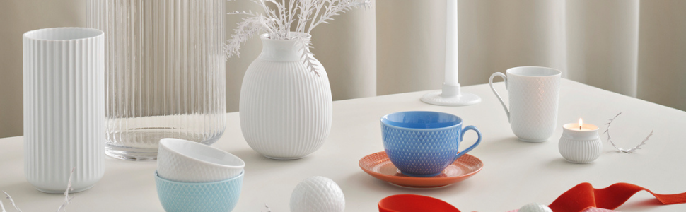 Ваза Lyngby Porcelæn H20.5 см біла – класичний данський дизайн