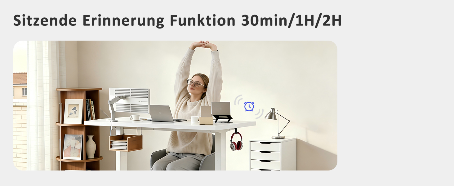 Регульований стіл Homall 200x80 см з USB-портом, електропривод, органайзер для кабелів, пам'ять положень, білий комп'ютерний стіл