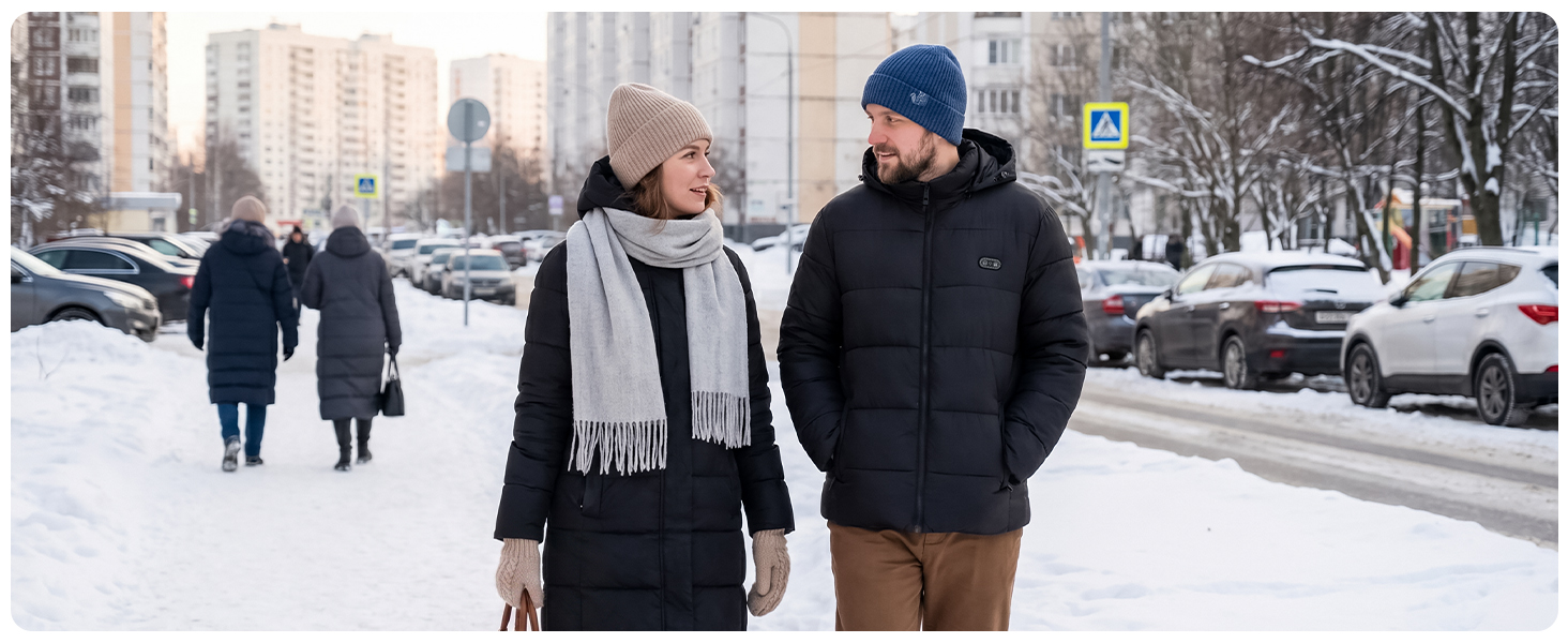 Зігріваюча куртка чоловіча з акумулятором 10000mAh, легка зимова куртка з капюшоном, розмір 3XL