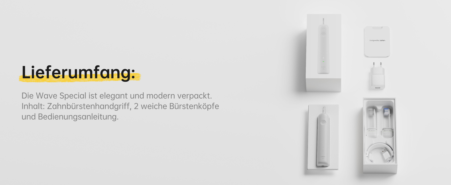 Електрична зубна щітка Laifen Wave Spezial з осциляцією та вібрацією, звукова, для дорослих, з додатком, 2 насадки (зелена)