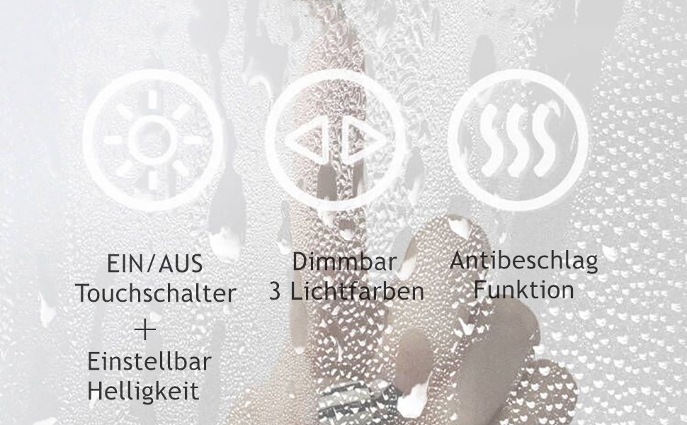 Дзеркало для ванної кімнати LUVODI кругле, 80 см, з підсвічуванням, золото, з сенсорним вимикачем, проти запотівання