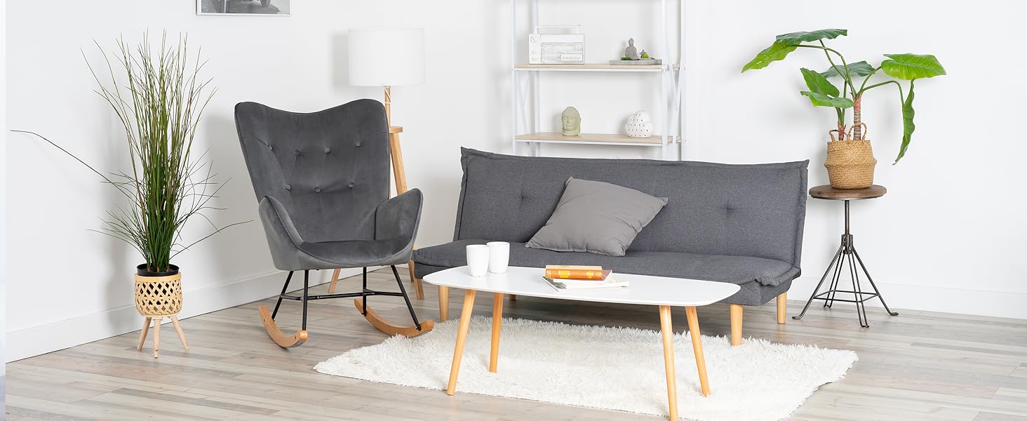 Крісло-гойдалка Cosy Meuble - стильне крісло з підлокітниками для вітальні, спальні, балкону. Макс. навантаження 120 кг, сірий велюр